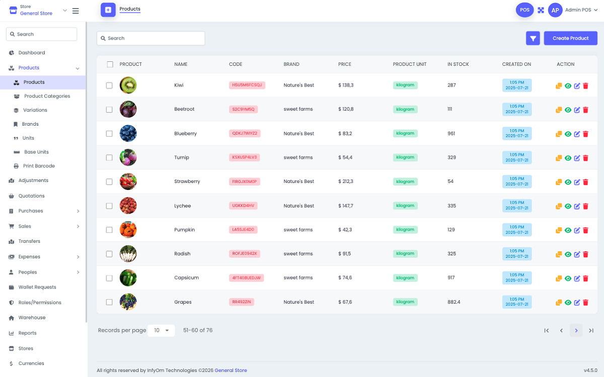 ApePOS Inventory Management